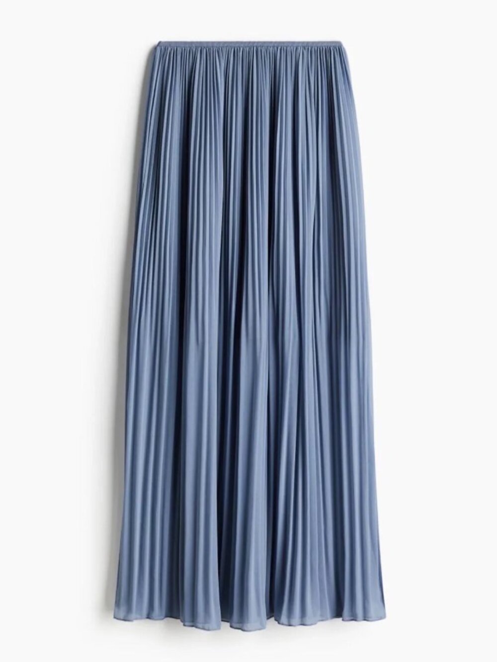 dusty blue pleated chiffon skirt